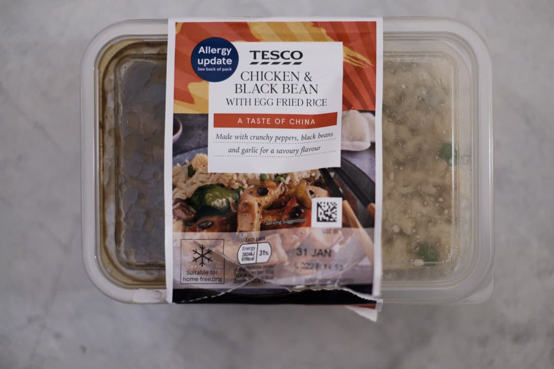 Tesco – Chicken And Black Bean Ready Meal