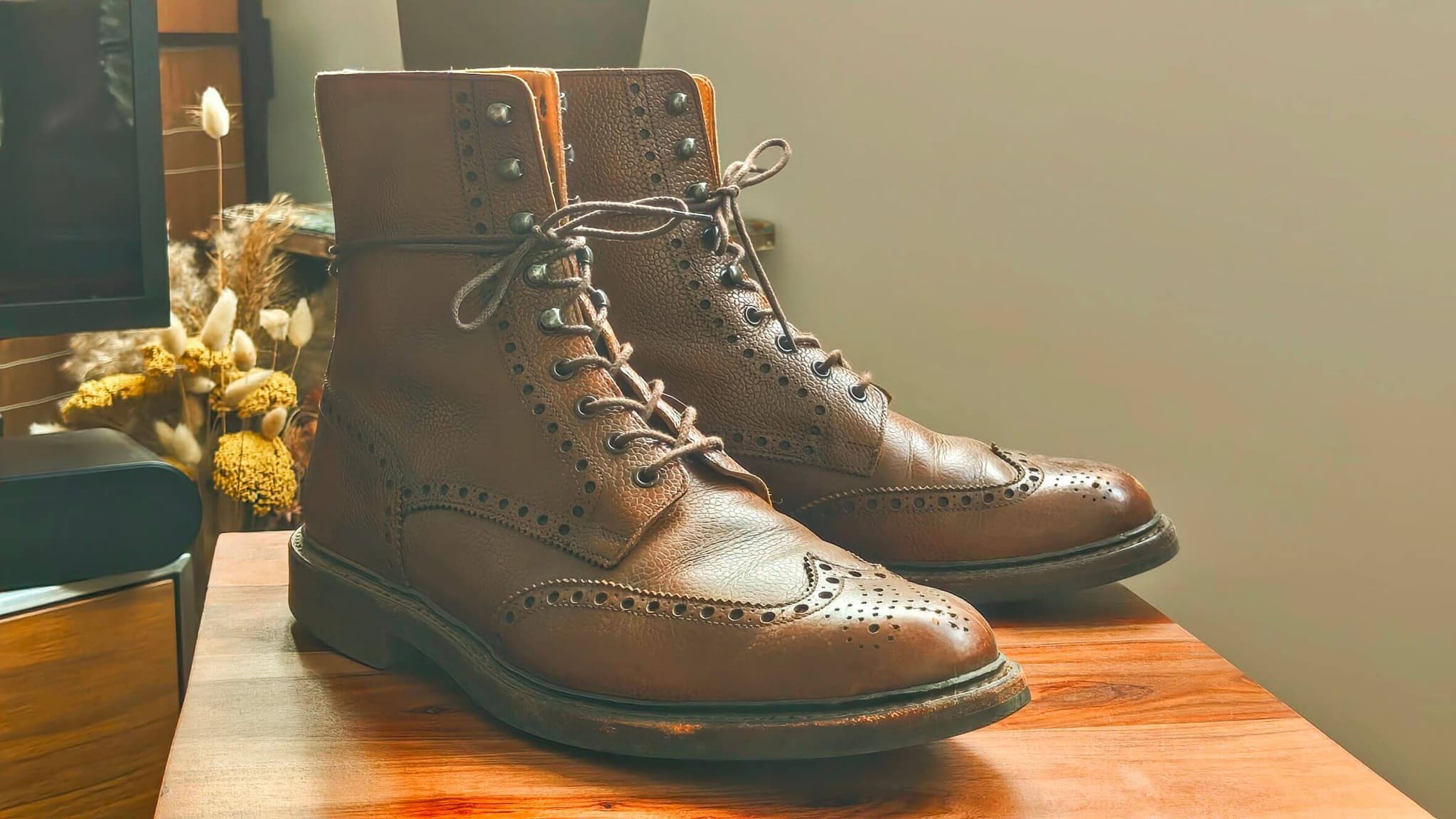 Crockett & Jones Islay Dark Brown Scotch Country Grain - 1 Year Later